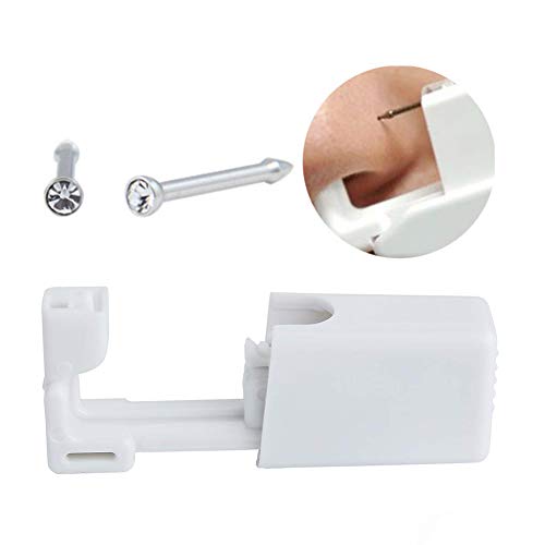 Nariz Piercing desechable estéril pistolas Oreja Piercing Kit con el oído herramienta de seguridad de la pistola a la perforación del perno de acero para perforar 2set Materiales de gasto en color