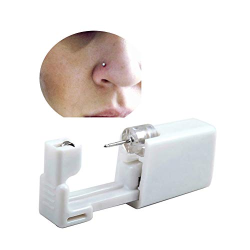 Nariz Piercing desechable estéril pistolas Oreja Piercing Kit con el oído herramienta de seguridad de la pistola a la perforación del perno de acero para perforar 2set Materiales de gasto en color