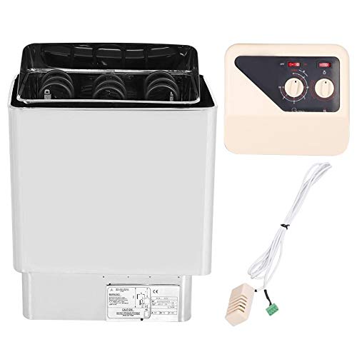 Naroote Estufa de Sauna, 9KW Calefacción de baño Control Externo Ducha Calentador de Estufa de Acero Inoxidable 220-380v