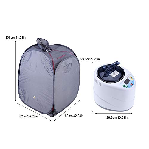 Naroote Sauna Steamer, 2L Sauna Steamer Portable Pot Machine Home Personal SPA Interior Terapia de Adelgazamiento Corporal(UE, 220V)