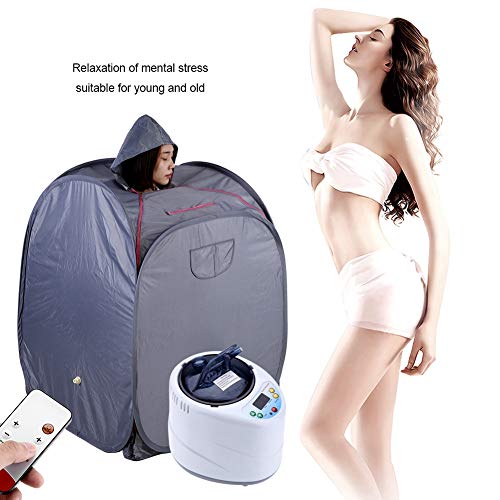 Naroote Sauna Steamer, 2L Sauna Steamer Portable Pot Machine Home Personal SPA Interior Terapia de Adelgazamiento Corporal(UE, 220V)