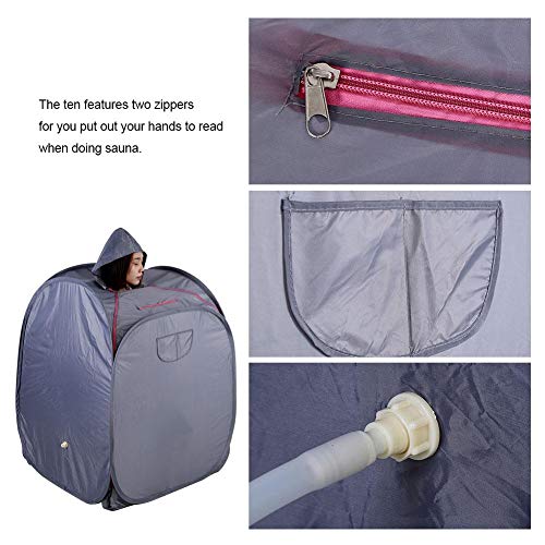 Naroote Sauna Steamer, 2L Sauna Steamer Portable Pot Machine Home Personal SPA Interior Terapia de Adelgazamiento Corporal(UE, 220V)