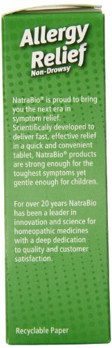 Natra-Bio - Alivio para alergia 60 tabletas, no produce somnolencia