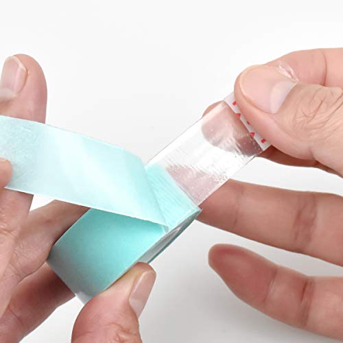 Natuce 2PCS 6 Metros Cinta Adhesiva de Doble Cara para Peluca, 20mm Cinta de Peluca,Cuerpo Cinta Doble Cara, Cinta Transparente Adhesiva de Doble Cara, Extensiones de Cabello Cinta Adhesiva