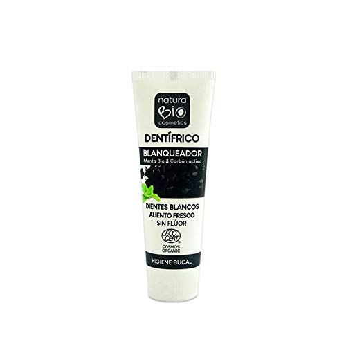 Naturabio Cosmetics Dentifrico Blanqueador Menta-Carbon Activo 75Ml. 1 Unidad 200 g