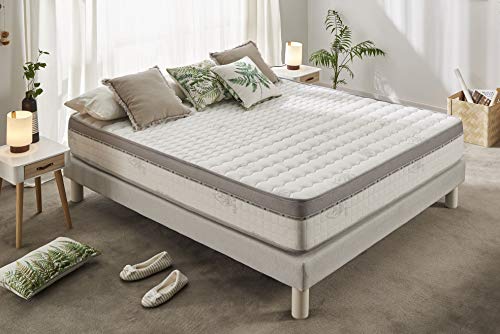 Naturalex | Extravisco | Colchón 180x200 Cm Viscoelástico Combinado con Núcleo de Látex de Alta Densidad | Top Gama Reversible | Alta adaptación Ultra Transpirable | Comodidad y Soporte Adecuado