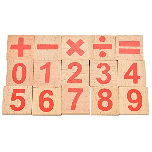 Natureich Montessori Juguete educativo de matemáticas de madera con caja de metal incluida para almacenar Aprendizaje de números con varillas de madera Coloridas