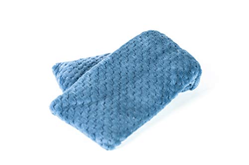 Naturelet Saco Térmico - Bolsa Térmica Relleno Semillas Trigo, Flores de Lavanda - Relajante para Cervicales, Cuello, Colico, Menstrual,Hombros, Dolor Espalda - Caliente y Frío - Azul, 50x12cm