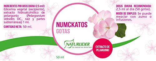 Naturlíder Numckatos Gotas Extracto de Pelargonium Sidoides para Aparato Respiratorio - 50 ml