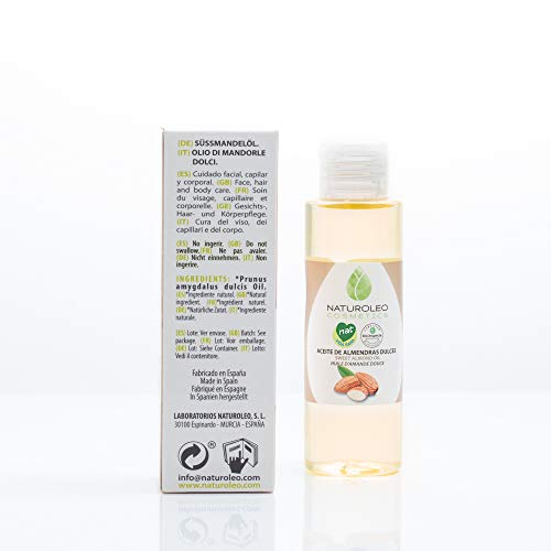 Naturoleo Cosmetics - Aceite Almendras Dulces NAT - 100% Puro y Natural Certificado - 100 ml