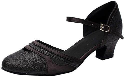 Naudamp Mujer Zapatos De Baile Latino Salón Cómodos Brillo Zapatos De Fiesta De Tango De Salsa Bombas De Boda