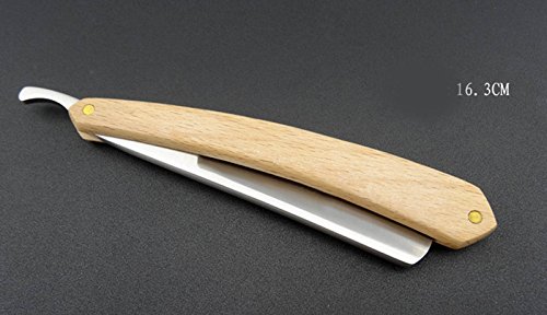 Navaja Barbera de Afeitar con Hoja de Acero al CARBONO y Mango de Madera 4689