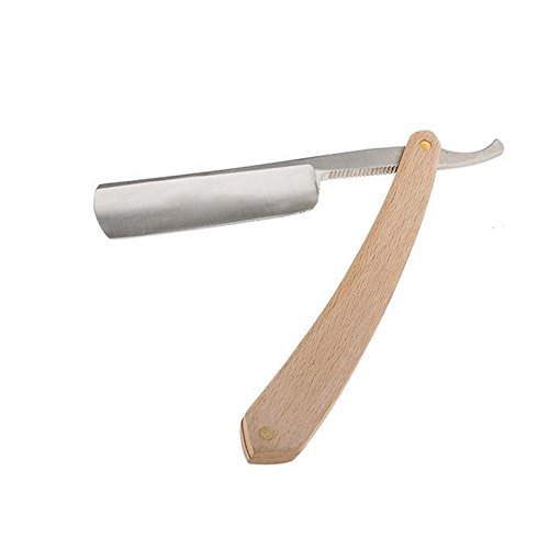 Navaja Barbera de Afeitar con Hoja de Acero al CARBONO y Mango de Madera 4689