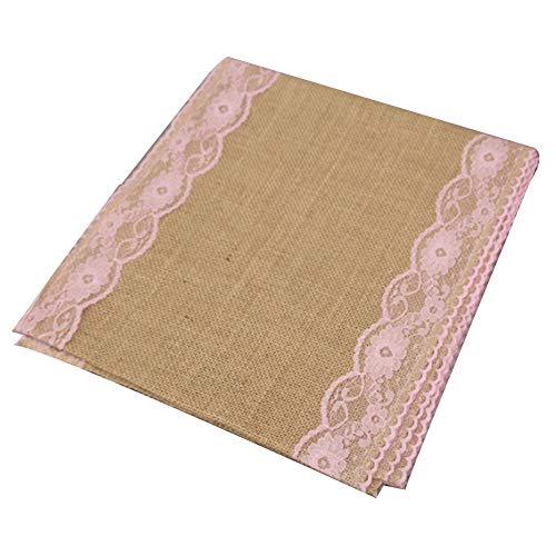 ndier Manteles en häkelsp precortador aspecto Punta Camino de mesa decoración Manteles puntas Vintage estilo rústico para Boda Festival mesa de Incidentes Decoración 275 * 30 * 0.2 cm blanco