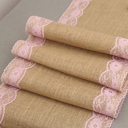 ndier Manteles en häkelsp precortador aspecto Punta Camino de mesa decoración Manteles puntas Vintage estilo rústico para Boda Festival mesa de Incidentes Decoración 275 * 30 * 0.2 cm blanco