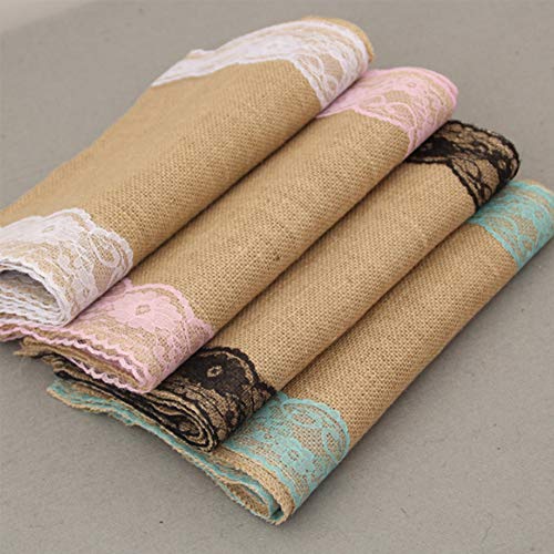 ndier Manteles en häkelsp precortador aspecto Punta Camino de mesa decoración Manteles puntas Vintage estilo rústico para Boda Festival mesa de Incidentes Decoración 275 * 30 * 0.2 cm blanco