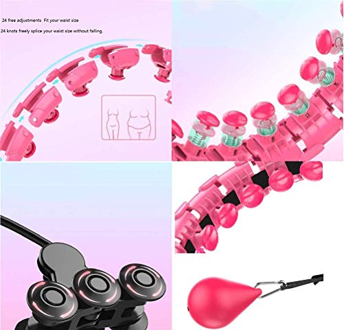 NDYD Entrenamiento Inteligente Hula Hoop, Pesas Quema de Grasa sin Esfuerzo Hula Hoop, Inteligente Desmontable Contar Aros de Hula DSB