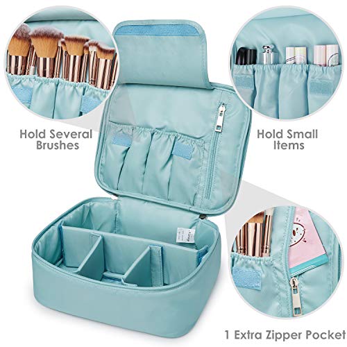 Neceser de maquillaje de viaje, bolsa de aseo grande, organizador para mujeres y niñas, azul celeste (Azul) - NW5023