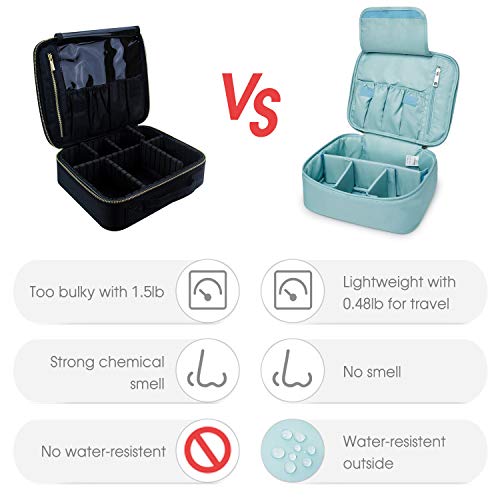 Neceser de maquillaje de viaje, bolsa de aseo grande, organizador para mujeres y niñas, azul celeste (Azul) - NW5023