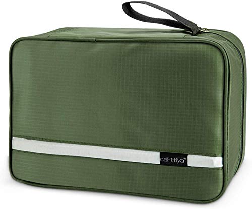 Neceser de Viaje, Neceser Maquillaje Grande para Hombre y Mujer, Carttiya Bolsa de Aseo Impermeable para Colgar (Verde Oscuro)