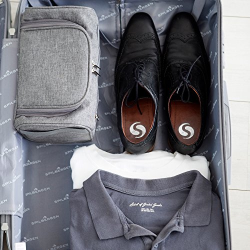 Neceser de Viaje para Colgar, Dopp Kit, Bolso de Aseo y Organizador de con Gancho para Accesorios de Viaje, Artículos de Higiene, Maquillaje y Afeitada, para Hombres y Mujeres – Color Gris