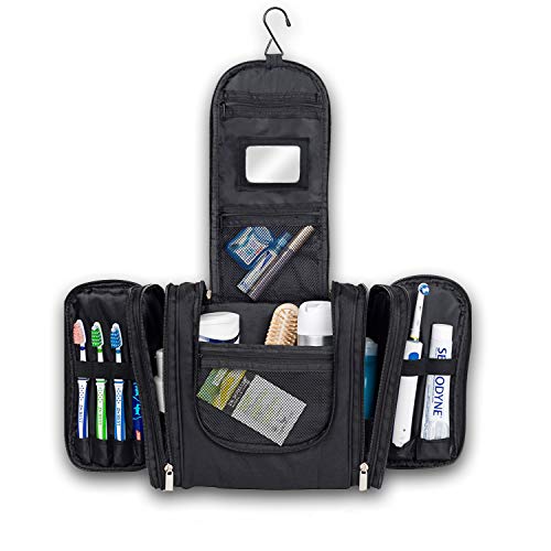 Neceser Walisa para colgar para caballero y señora, negro, neceser, bolsa de aseo, bolsa de viaje, bolsa de cosmética