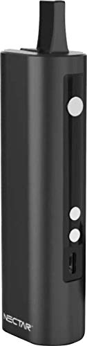 NECTAR Vaporizador Hierba Premium v2 | 2600mAh Batería, Flujo de Aire Aislado, Monitor OLED Control de Temperatura, 100C - 225C - 30s Tiempo de Calentamiento (Negro)