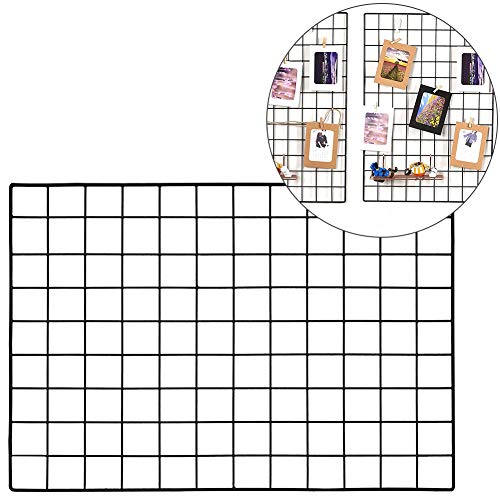 Negro Rejilla Imagen De Pared Rejilla De Hierro Decorativo De La Pared Del Estante Clip Ins Arte Mural Rejilla De Hierro Decorativo Estante Clip De Múltiples Funciones De Visualización De Fotos Pared