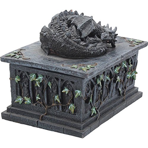 Nemesis Now Dragon Tarot Box Negro, resina, 18 cm