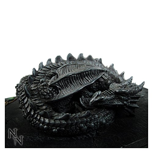 Nemesis Now Dragon Tarot Box Negro, resina, 18 cm