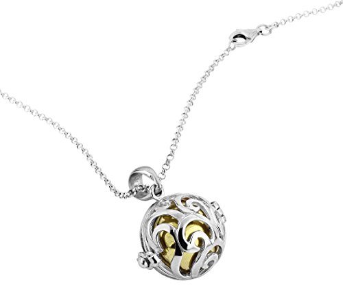 Nenalina EFS-020 - Collar con colgante de llamador de ángeles, plata de ley