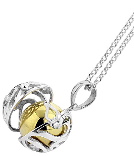 Nenalina EFS-020 - Collar con colgante de llamador de ángeles, plata de ley