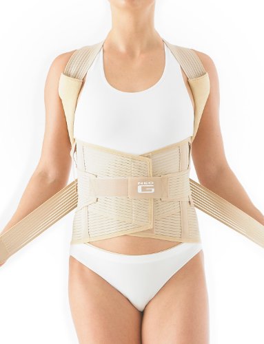Neo G Órtesis dorsolumbar - Talla L - A/Estándar - Calidad de Grado Médico. Tejido transpirable. Ayuda con dolores, espasmos musculares, cifosis temprana, recuperación y rehabilitación - Unisex