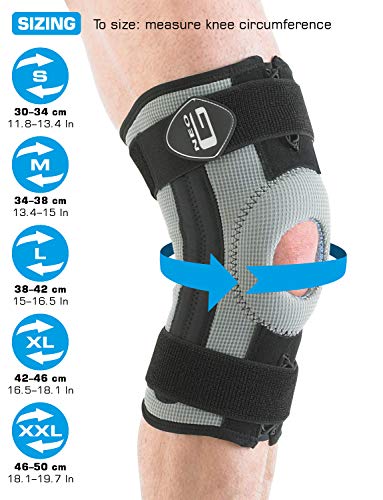 Neo G RX Rodillera estabilizada - Talla L - Calidad de Grado Médico. Ayuda a rodillas lesionadas, débiles, artríticas, esguinces, distensiones, inestabilidad, recuperación y rehabilitación - Unisex