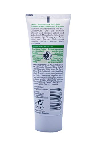 Neobio de Dentífrico, Hamamelis & Romero Fluoridfrei de 75ml