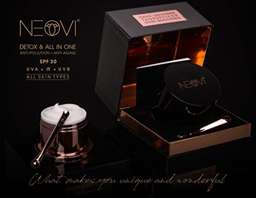 NEOVI ANTI AGING crema de día Vitamina A-C-E Protección solar SPF30 UVA IR UVB Crema hidratante 50 ml DETOX & ANTI POLLUTION día crema solar