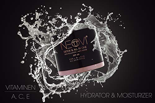 NEOVI ANTI AGING crema de día Vitamina A-C-E Protección solar SPF30 UVA IR UVB Crema hidratante 50 ml DETOX & ANTI POLLUTION día crema solar