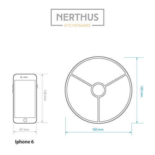 NERTHUS FIH 333 - Plato de snacks de Porcelana para servir, plato de Aperetivos