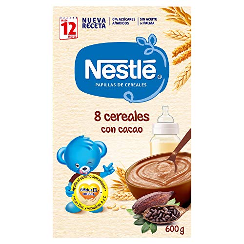 Nestlé - Junior Papillas 8 Cereales Con Cacao A Partir De 12 Meses 600 g