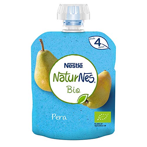 Nestlé Naturnes Bio Bolsita Puré Pera, A Partir De Los 4 Meses.  Pack de 16 bolsitas 90g