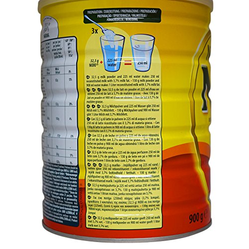 Nestlé Nido instantánea completa Crema de leche en polvo - 1 x 900gm