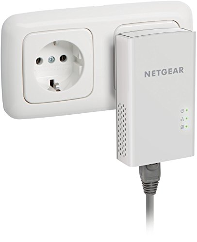 Netgear PL1000-100PES - Kit de adaptadores PLC Powerline Gigabit (1 Puerto Ethernet Gigabit, AC 1000 Mbps), Blanco