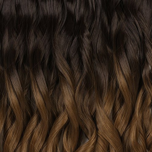 Neverland Beauty & Health 6#/27# - Extensiones de clip de pelo ondulado, 60 cm de largo, mechas ombré (teñido por inmersión)