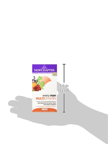 New Chapter Every Man, Men's Multivitamin Fermented with Probiotics + Selenium + B Vitamins + Vitamin D3 + Organic Non-GMO Ingredients - 72 ct