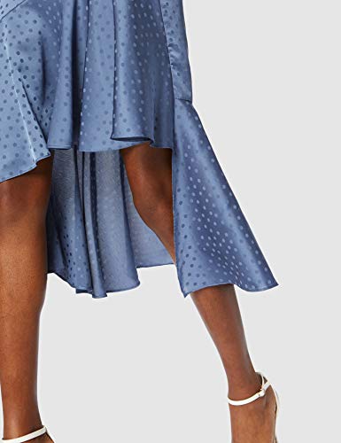 New Look 915 Satin Ruffle Falda, Azul (Mid Blue 40), 36 (Talla del Fabricante: 8) para Mujer