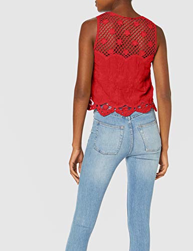 New Look Cindy Crochet Blusa, Rojo (Bright Red 60), 36 (Talla del Fabricante: 51) para Mujer