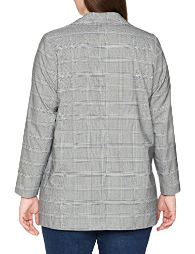 New Look Curves Check Chaqueta de Traje, Gris (Grey Pattern), 46 (Talla del Fabricante: 18) para Mujer