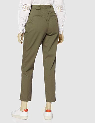 New Look Elena Pleted Chino Jeans, Caqui Oscuro, 10 para Mujer