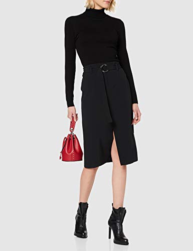 New Look Hoop Belt Falda, Negro (Black 01), 38 para Mujer