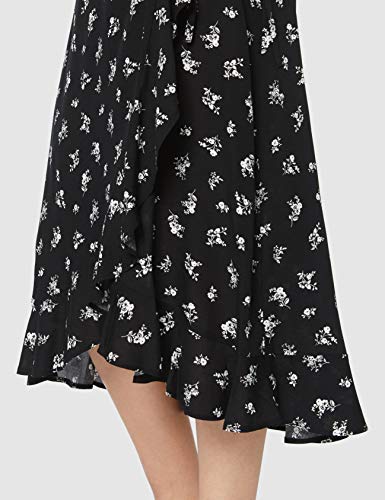 New Look Sable Ditsy Falda, Negro (Black Pattern 9), 40 (Talla del Fabricante: 12) para Mujer